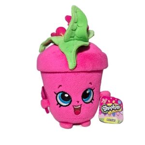 SHOPKINS 6" Peta Plant Stuffed Bean/Plush  Toy Pink Flower Pot Cute Plant Lady